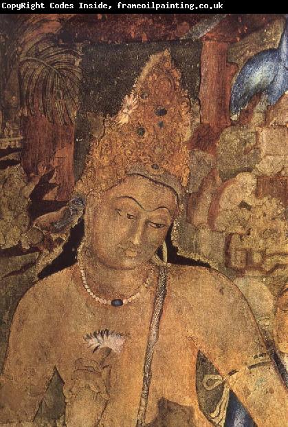 unknow artist Large bodhisattva, cave i Ajanta